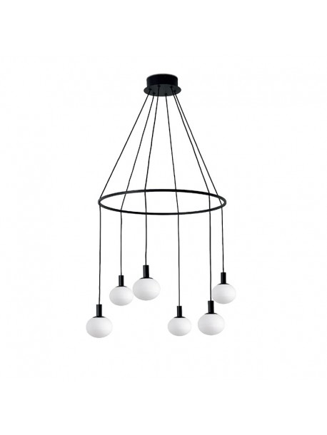 LAMPARA COLGANTE MD1918-6BK DE INESLAM