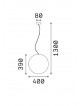 COLGANTE SOLE SP1 D40 DE IDEAL LUX
