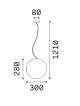 COLGANTE SOLE SP1 D30 DE IDEAL LUX